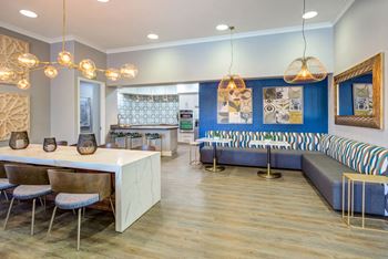 Clubhouse with kitchen and lounge area